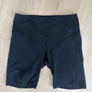 Yogalicious Black Bike Shorts with Wide Waistband